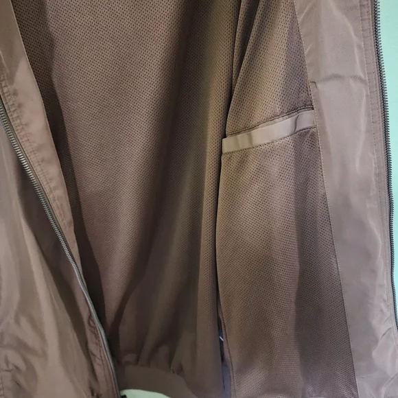 ❗️NWT❗️Men's Calvin Klein Zip Front Bomber Jacket Dark Tan Size XL